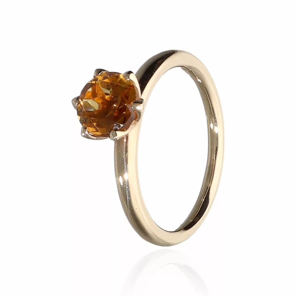 Yellow Gold Citrine Ring