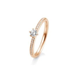 Rozé arany Gyémánt Eljegyzési gyűrű