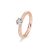 Rozé arany Gyémánt Eljegyzési gyűrű