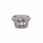 Fehérarany Morganite Gyűrű
