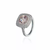 Fehérarany Morganite Gyűrű
