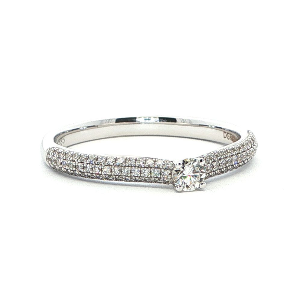 Fehérarany Gyémánt Eljegyzési Gyűrű