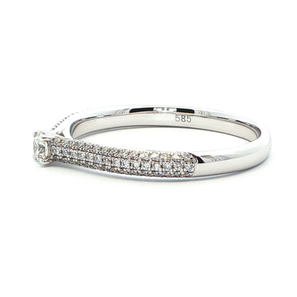 Fehérarany Gyémánt Eljegyzési Gyűrű