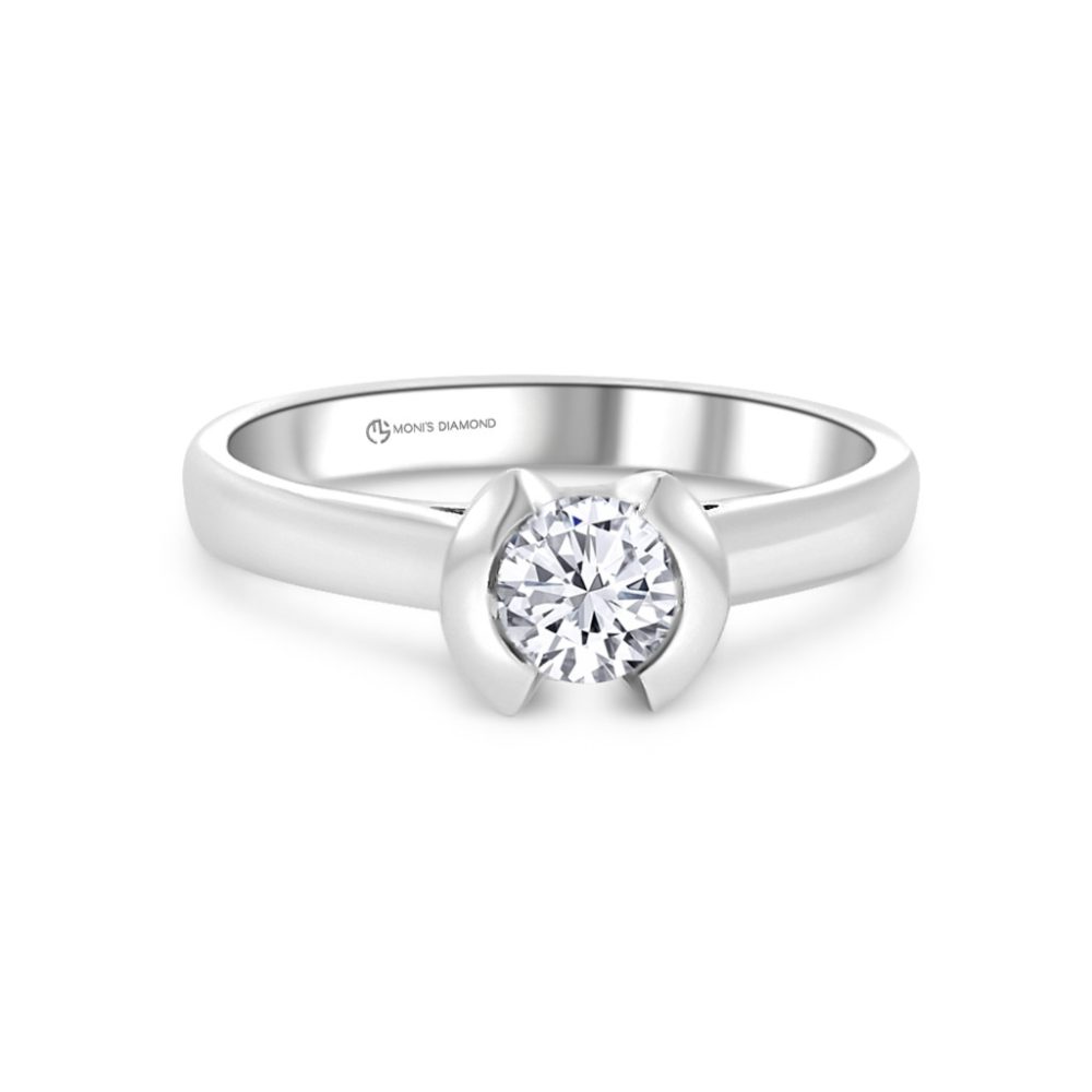 Fehérarany Gyémánt Eljegyzési Gyűrű