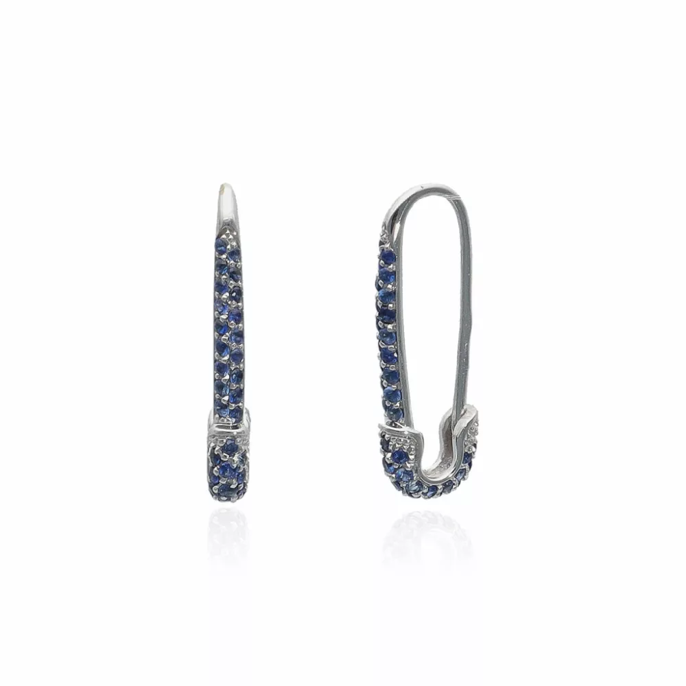 White Gold  Sapphire Earrings