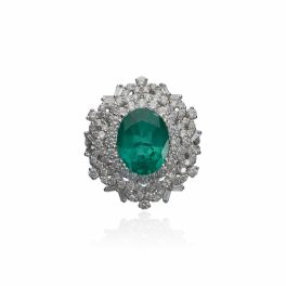 White Gold  Emerald Ring