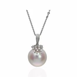 White Gold  Pearl Necklace