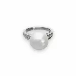 White Gold  Pearl Ring