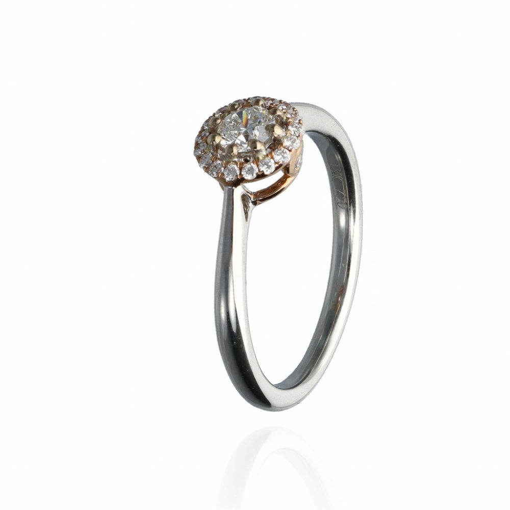 Fehérarany Gyémánt Eljegyzési Gyűrű