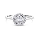 Fehérarany Gyémánt Eljegyzési Gyűrű