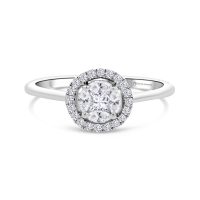 Fehérarany Gyémánt Eljegyzési Gyűrű