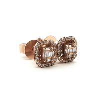 Rozé arany Gyémánt Fülbevaló