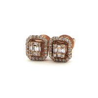 Rozé arany Gyémánt Fülbevaló