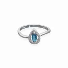 White Gold  Topaz Ring