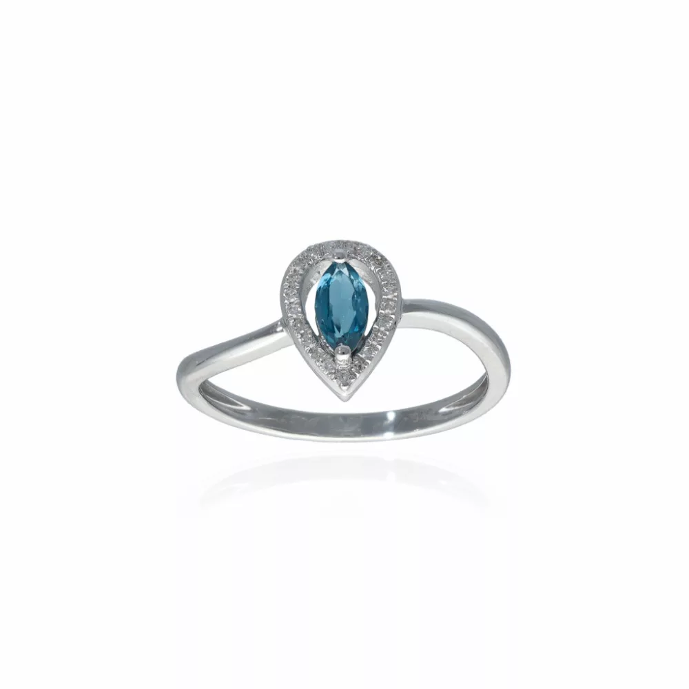 White Gold  Topaz Ring