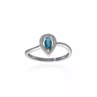 White Gold  Topaz Ring