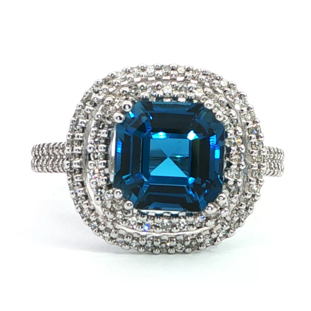 White Gold Topaz Ring