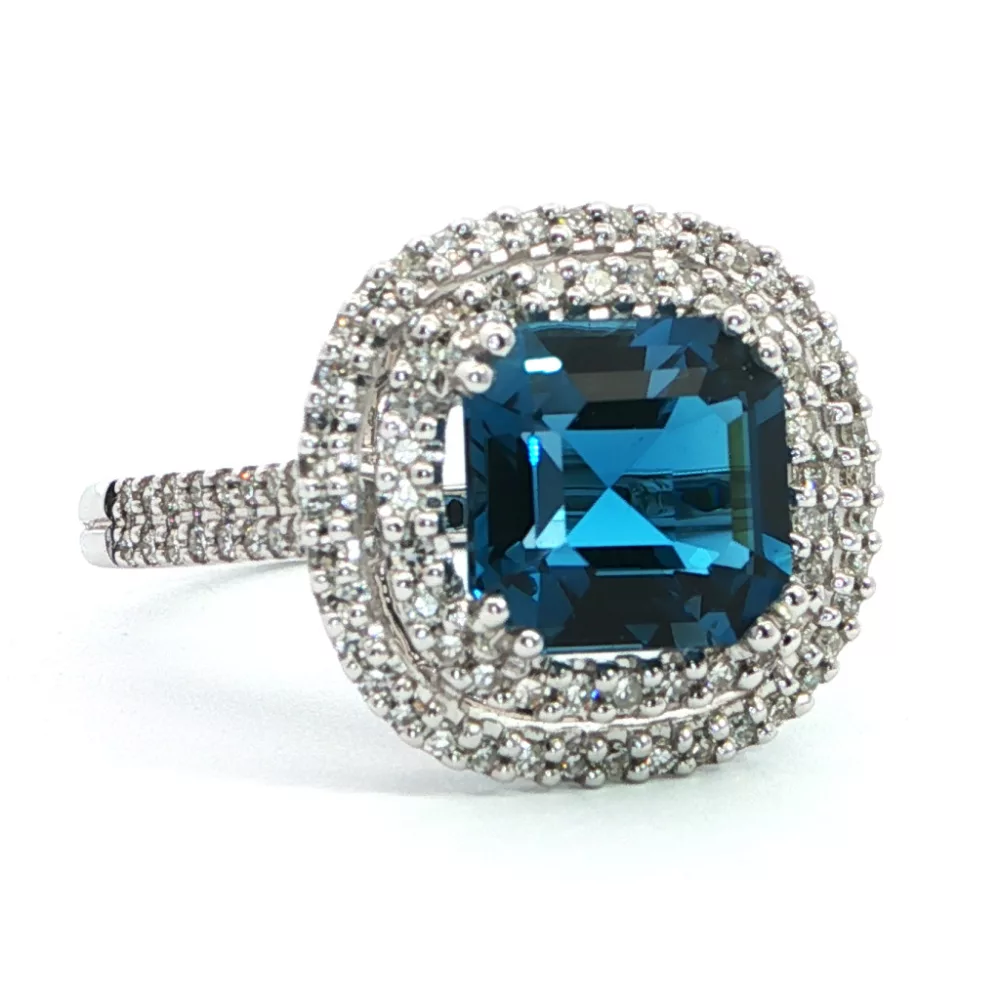 White Gold Topaz Ring