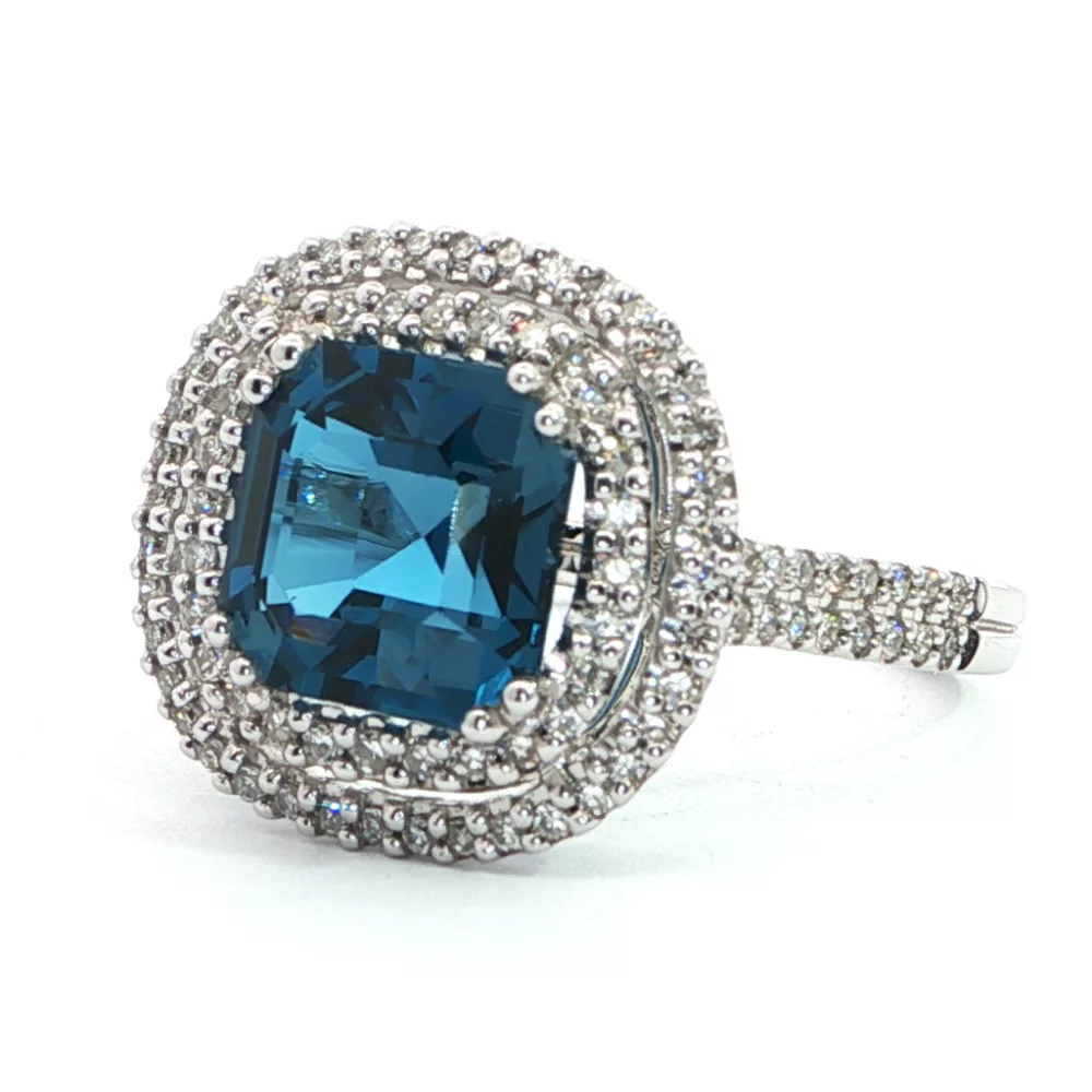 White Gold Topaz Ring