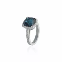 White Gold  Topaz Ring