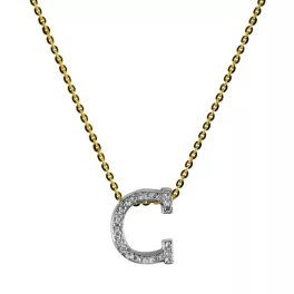 Yellowgold / Whitegold Diamond Necklace
