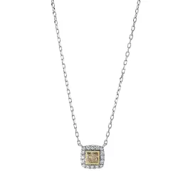 Whitegold / Yellowgold Diamond Necklace