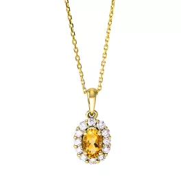 Yellowgold Citrine Necklace