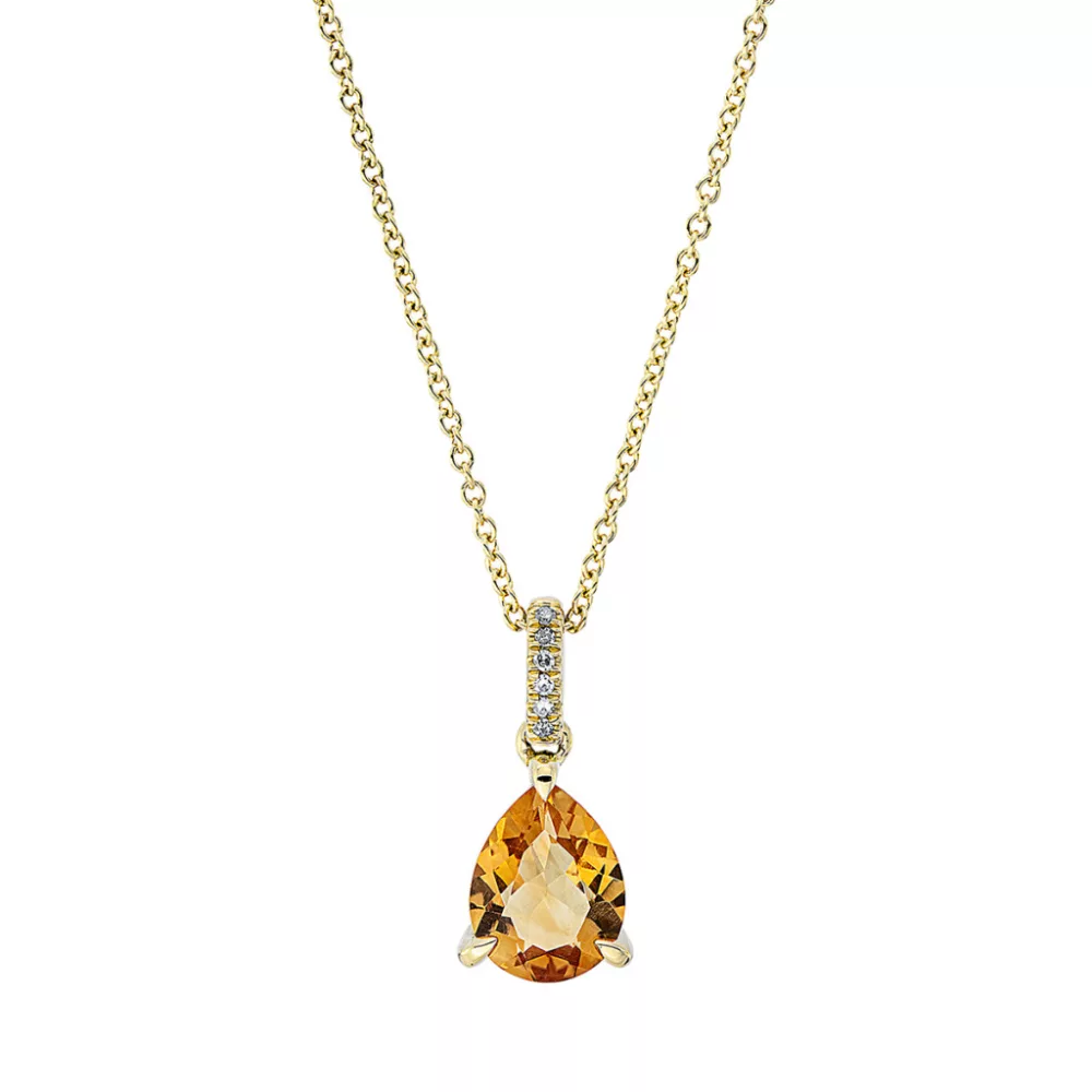 Yellowgold Citrine Necklace
