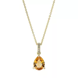 Yellowgold Citrine Necklace