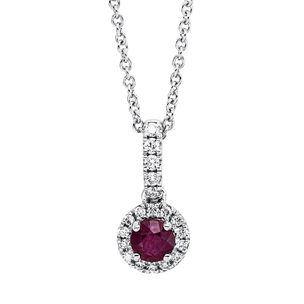Whitegold Ruby Necklace
