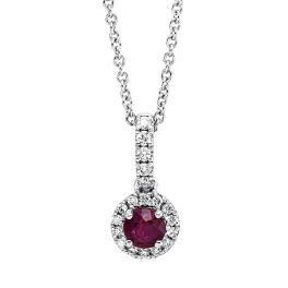 Whitegold Ruby Necklace