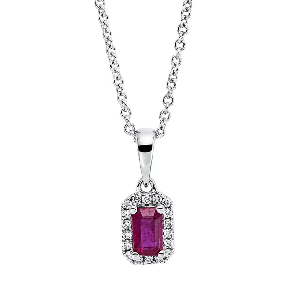 Whitegold Ruby Necklace