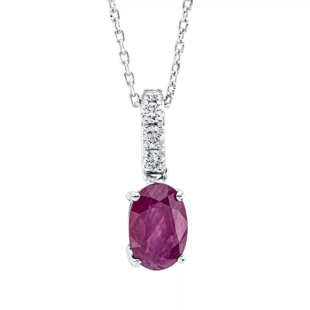 Whitegold Ruby Necklace