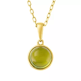 Sárga arany Peridot Nyaklánc