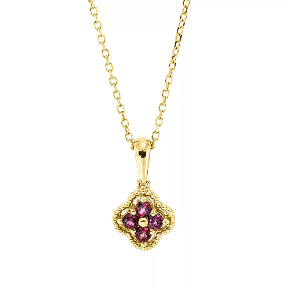 Sárga arany Rhodolite Nyaklánc