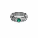 Fehérarany Smaragd Gyűrű