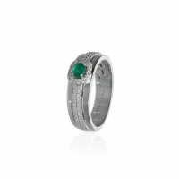 Fehérarany Smaragd Gyűrű
