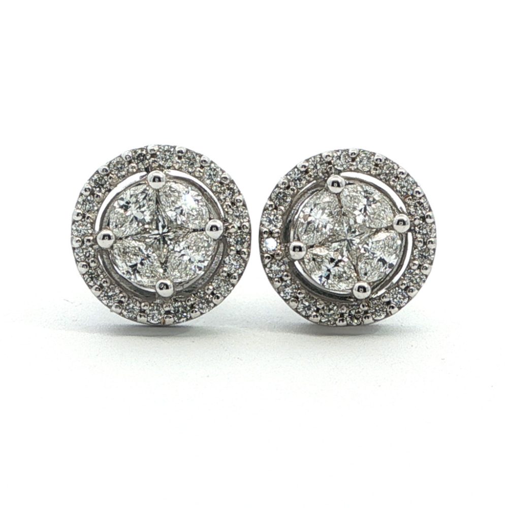 Fehérarany Gyémánt Fülbevaló