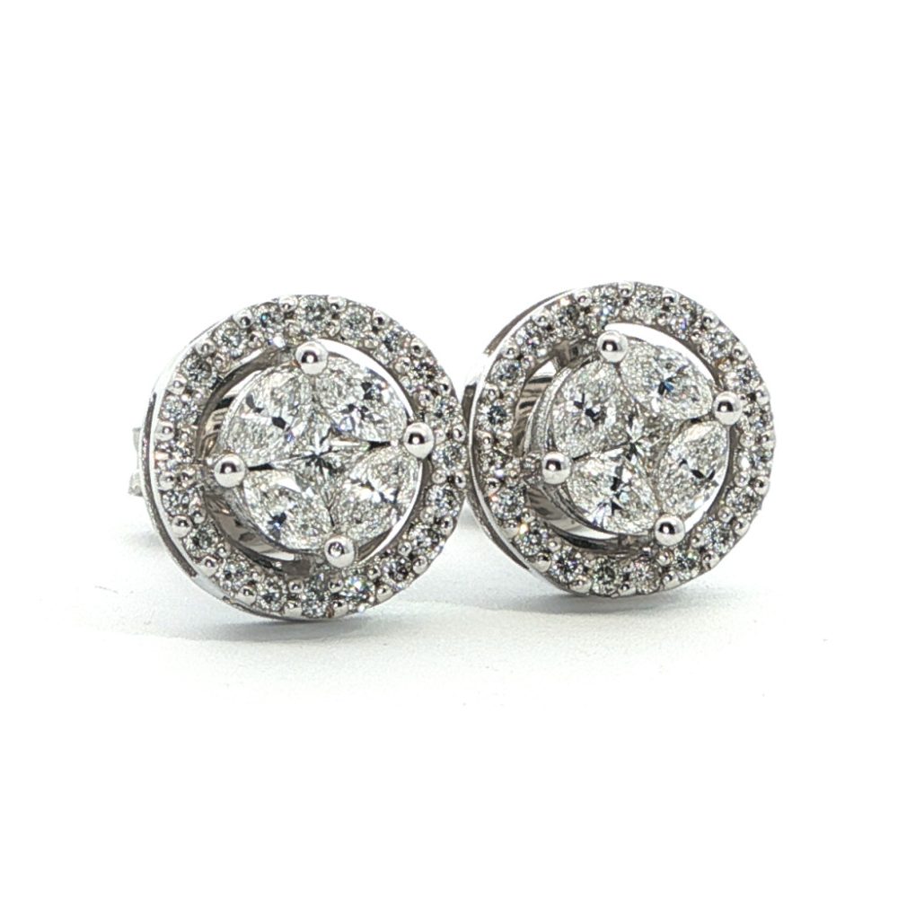 Fehérarany Gyémánt Fülbevaló