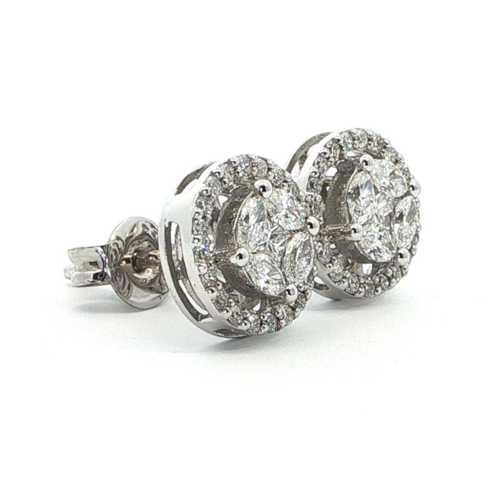 Fehérarany Gyémánt Fülbevaló