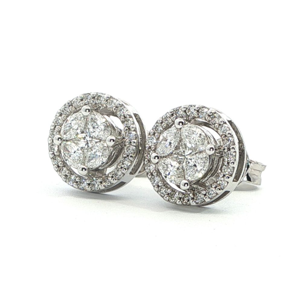 Fehérarany Gyémánt Fülbevaló