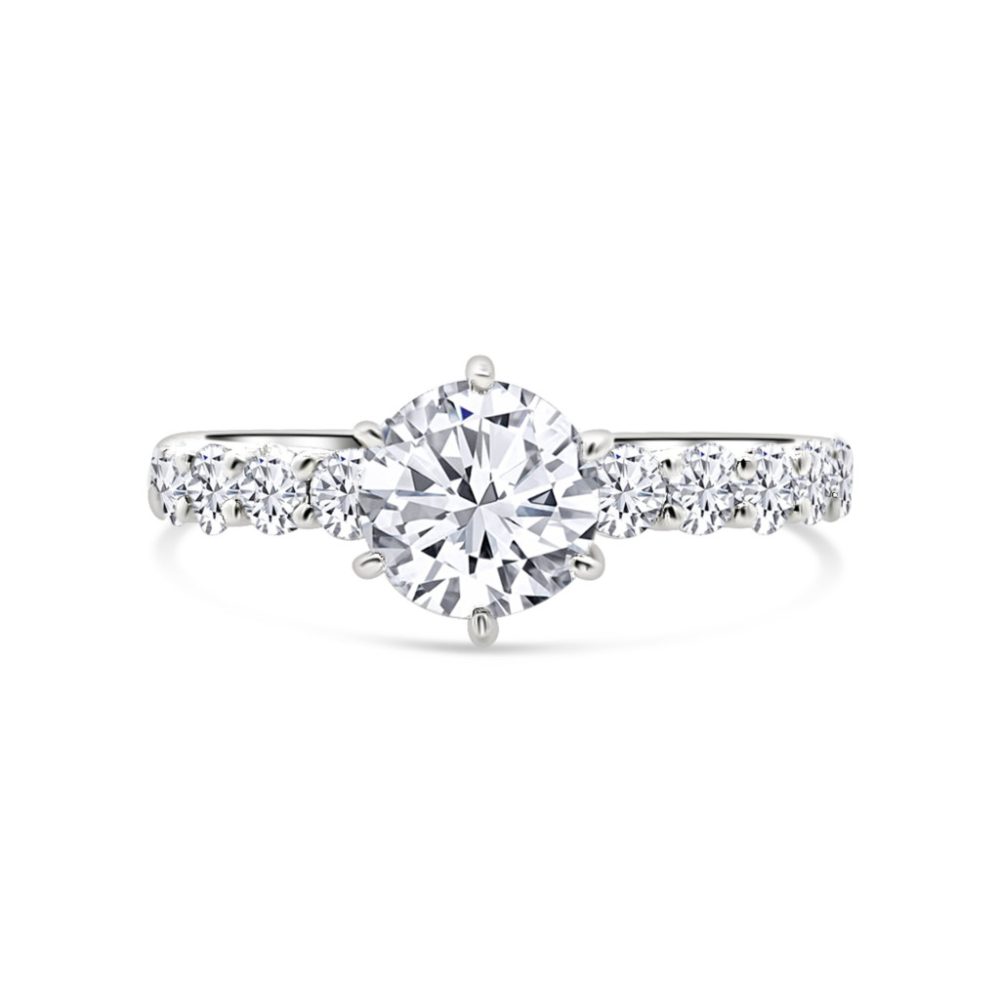 Fehérarany Gyémánt Eljegyzési Gyűrű