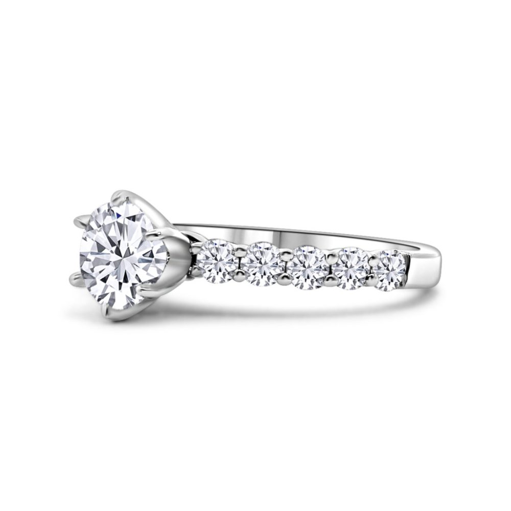 Fehérarany Gyémánt Eljegyzési Gyűrű