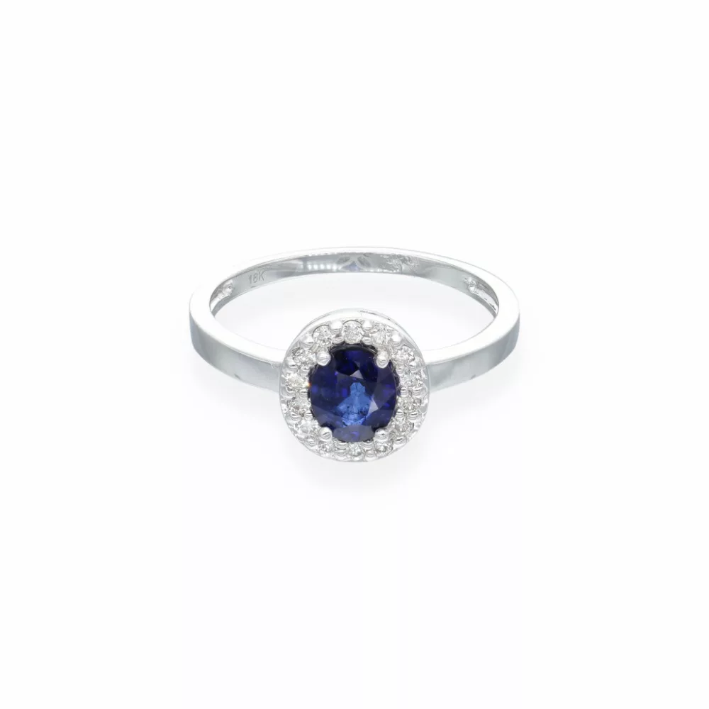 White Gold  Sapphire Ring