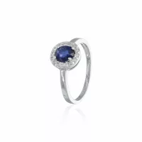 White Gold  Sapphire Ring