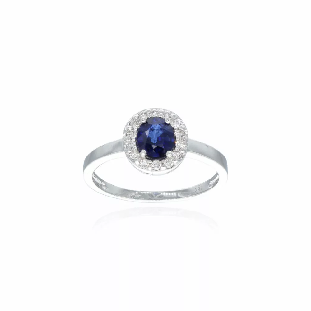 White Gold  Sapphire Ring