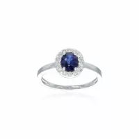 White Gold  Sapphire Ring