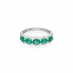 White Gold  Emerald Ring