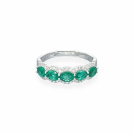 White Gold  Emerald Ring