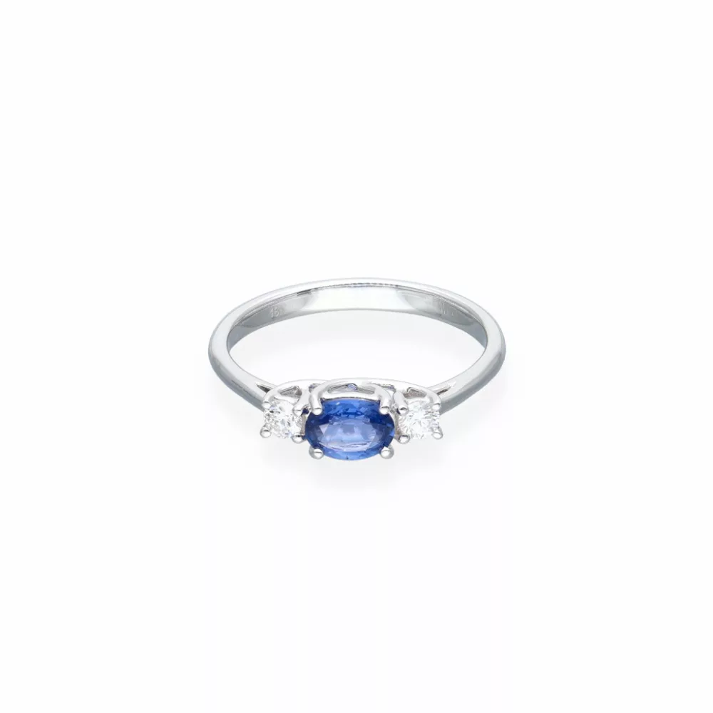 White Gold  Sapphire Ring